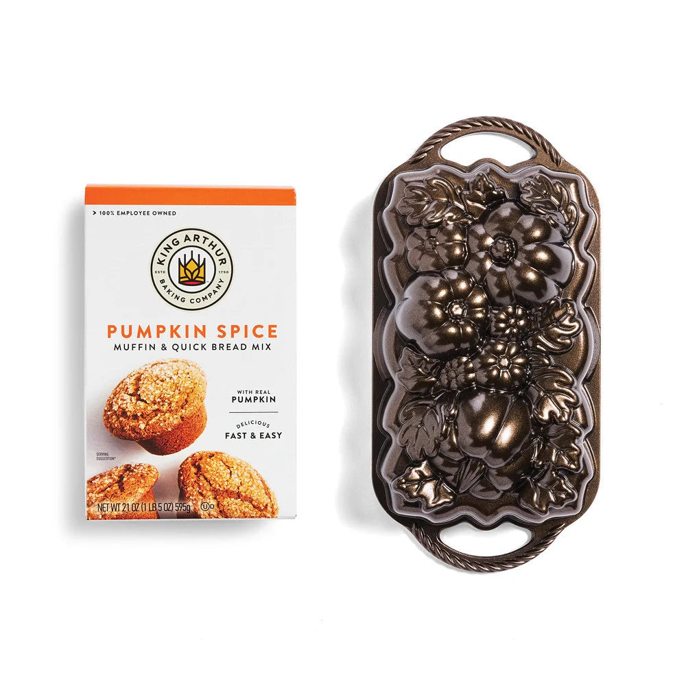 Pumpkin Spice Quick Bread Mix and Patch O Pumpkin Loaf Pan Set