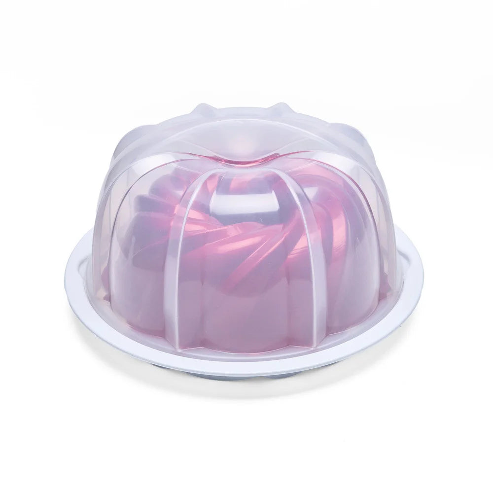 Red Bundt Pan with Cake Keeper